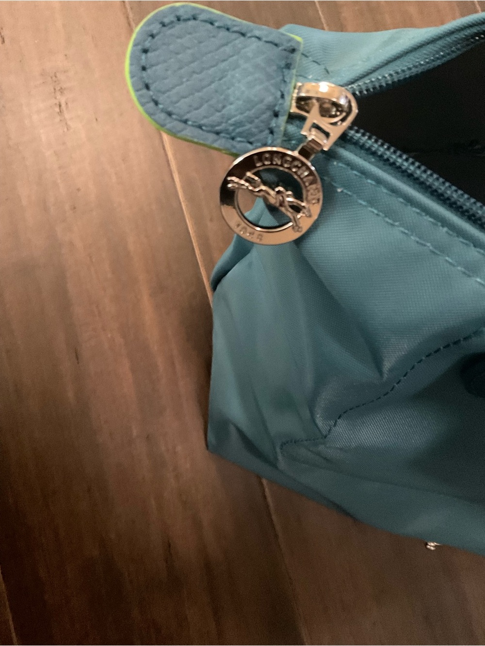 Longchamp Le Pliage Green Collection Small Recycled Canvas Peacock Blue - Picture 6 of 11